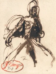 Sitzende Frau